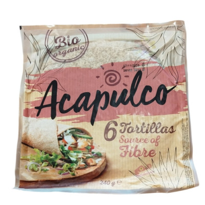 Πίτες Τορτίγια Ολικής Βιο 240 gr. Acapulco