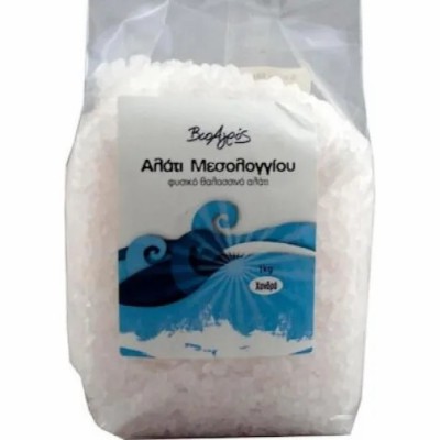 Αλάτι Χονδρό Μεσολογγίου 1 kg  Βιοαγρός